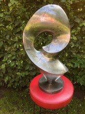 Moderne Abstrakte kunst Statue Metall Aluminiumguss 50 cm Unikat