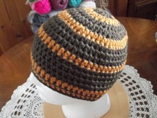 100% Merino-Wolle Häkelmütze aus myboshi original No 3, in 2 Farben