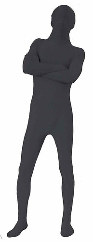 Schwarz zentai anzug kostüm - schwarz,