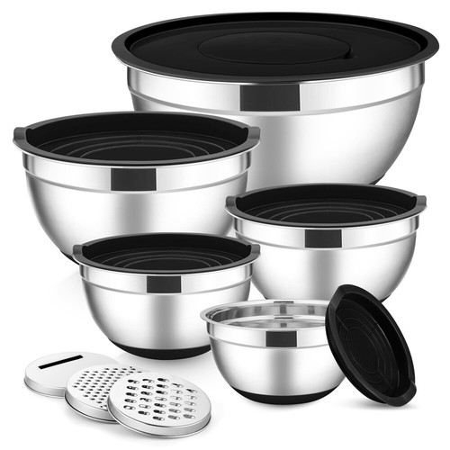 Salatschüssel set edelstahl - salatschüssel, 5