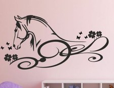 Wandtattoo Wandaufkleber Aufkleber Kinder Tattoo Pferd Horse Stute Fohlen 147
