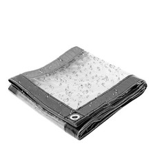 380g/m² PVC Abdeckplane mit Ösen Gewebeplane Schutzplane Bootsplane Transparent