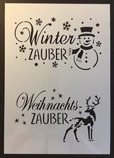 Shabby Chic Schablone Winter