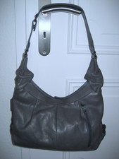 Aunts&Uncles Leder Handtasche in blau