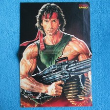 RAMBO Sylvester Stallone POSTER POPCORN 2 Seiten David Bowie & Mick Jagger