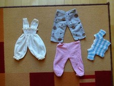 alte Puppenkleidung 3x Hosen