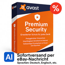 Avast Premium Security - 1 PC 1 Jahr - Sofortversand per Email