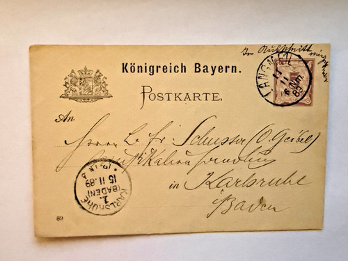 Königreich bayern ganzsache - bayern,