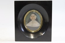 Biedermeier Damenbildnis Nonne Portrait Miniaturmalerei um 1820/30  (GV298)