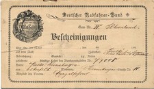 Radfahrer-Ausweis Gau IV