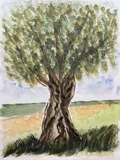 Original aquarell landschaft - original,
