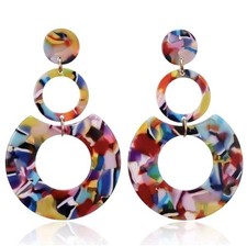 Große Bunte Ohrringe NEU