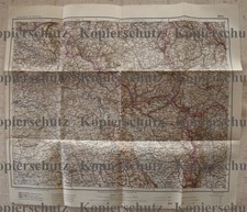 444c❚ alte Landkarte Frankreich Metz Suippes Charleville Diekirch Montmedy