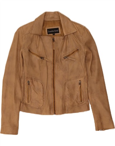 Vintage damen crop lederjacke - vintage,