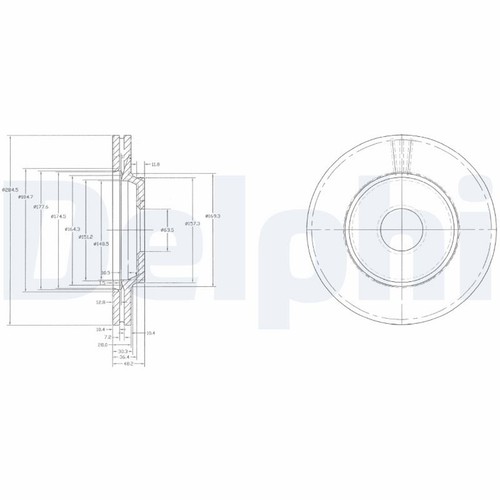 Bremsscheibe delphi bg2419 - delphi,