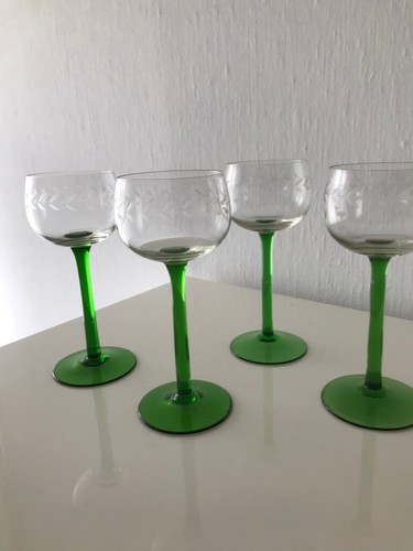 Jugendstil 4x weinglas - :,
