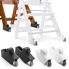 Rollen Räder passend für Hauck Hochstuhl Alpha Plus Baby Kinder Stuhl nachrüsten