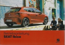 SEAT IBIZA 5 Bedienungsanleitung 2019 Betriebsanleitung Handbuch Bordbuch BA