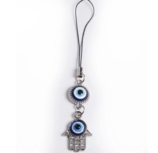 Talisman Anhänger mit Hamsa und Nazar – Für Handy, Rucksack oder Auto