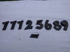 Zahlen + Bindestrich aus massivem Messing brüniert Höhe ca. 4cm