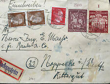 DR 1944 Einschreiben R Brief MiF Badgastein - Hoppecke Brilon Rittergut gelaufen