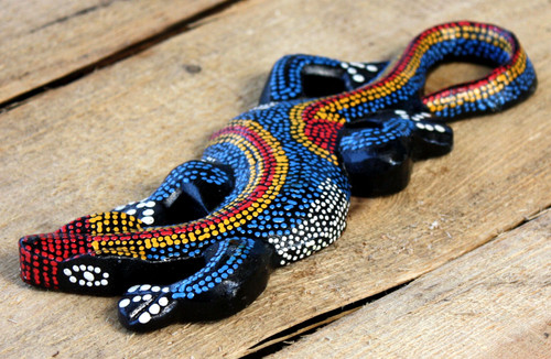 Gecko figur holzgecko deko - gecko,