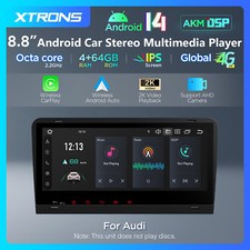 XTRONS 8,8 Zoll Android 14 Autoradio 64G GPS Gyroscope DSP Für Audi A3 8P 8P1 S3