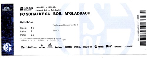 Ticket schalke - bl, fc