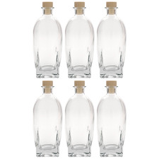 6x 500ml Glasflasche Klarglas