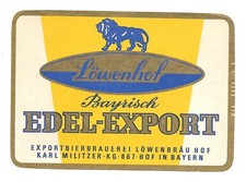 altes Bieretikett Löwenbräu