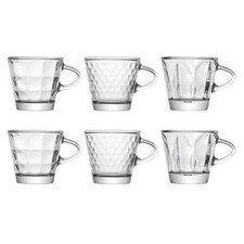 Espressotassen Debbie 6er Set Glas Mokka Tasse Espresso 75 ml spülmaschinenfest