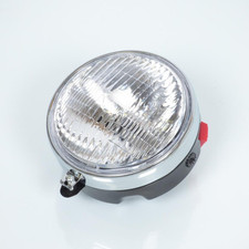 optischer Scheinwerfer vorne rund schwarz und verchromt für Moped 50 Mofa cyclo