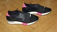 original Balenciaga Race Runner Gr. 39 schwarz weiß pink Elastik Leder