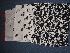 IKEA Barnslig Park Schlaufen Vorhang Gardine naturweiß schwarz rot