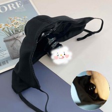 Schwarzes Gesichtsmaske Mit Mundknebel Silikon Stöpsel Abnehmbar Bondage Gag DE