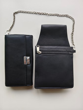 Kellner Tasche Set mit Geldbörse&GürtelEchtleder & PU Optionen mit Kette Gürtel