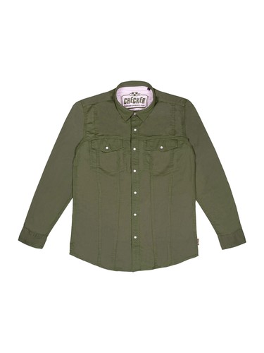 Checker herren hemd denim - hemd,