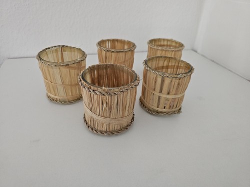 Windlicht bast 5 x 7cm - 7,5,