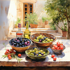 Deko Bild Oliven Toskana