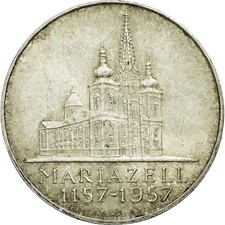 Münze, Österreich, 25 Schilling, 1957, SS+, Silber, KM:2883