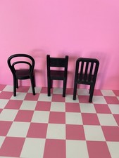 IKEA FJANTIG dekorative Miniatur Haken in Stuhlform schwarz 3er Set