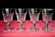 Baccarat Missouri Britannien 4 Brille Gläser Wein- Kristall Geschliffen Flach C