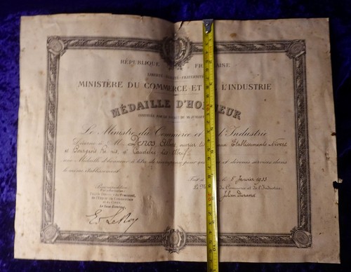 Orden frankreich urkunde - orden,