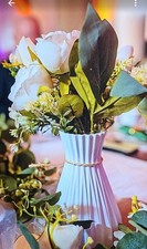 20 Vasen Weiß als Paket, Kunststoff, Hochzeitsdeko, Hochzeit Deko,Tischdeko