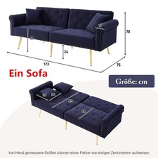 Schlafsofa Couch mit Bettfunktion Bettsofa Lounge Klappsofa Gästebett Klappbett