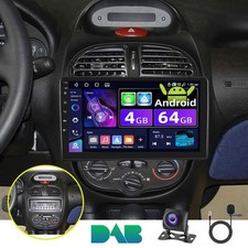 DAB+ 64GB Für PEUGEOT 206 206CC 206SW 2000-2008 Autoradio Carplay Android 15 GPS