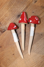 3er Set Pilze mit roter  Kappe