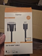 DVI to HDMI Cable DVI Wie Neu Hama 4k 60 Hz Ultra HD 1.5