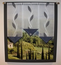 schöne 3 tlg. scheibengardine deko gardine vorhang 1112