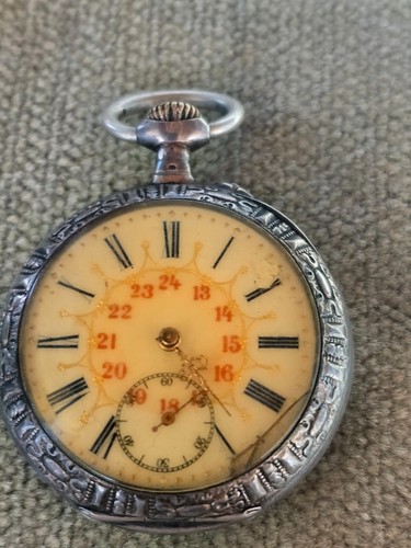 Antike silber taschenuhr - silber, 800